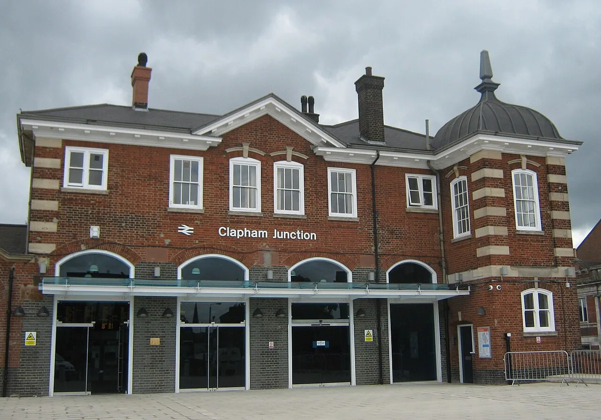 The South West entrance to Clapham Junction Railway Station in London, England, also known as the Brighton Yard entrance.
