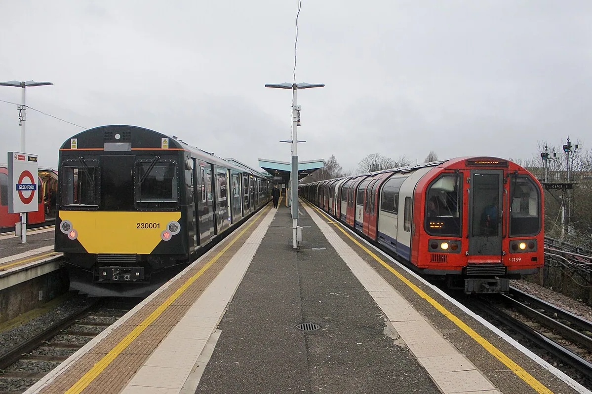 GWR Class 230 (230001) and London Underground 1992 Stock (91139) at Greenford