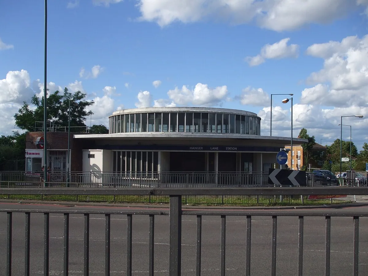 Hanger Lane tube station, viewed from south side of Hanger Lane gyratory