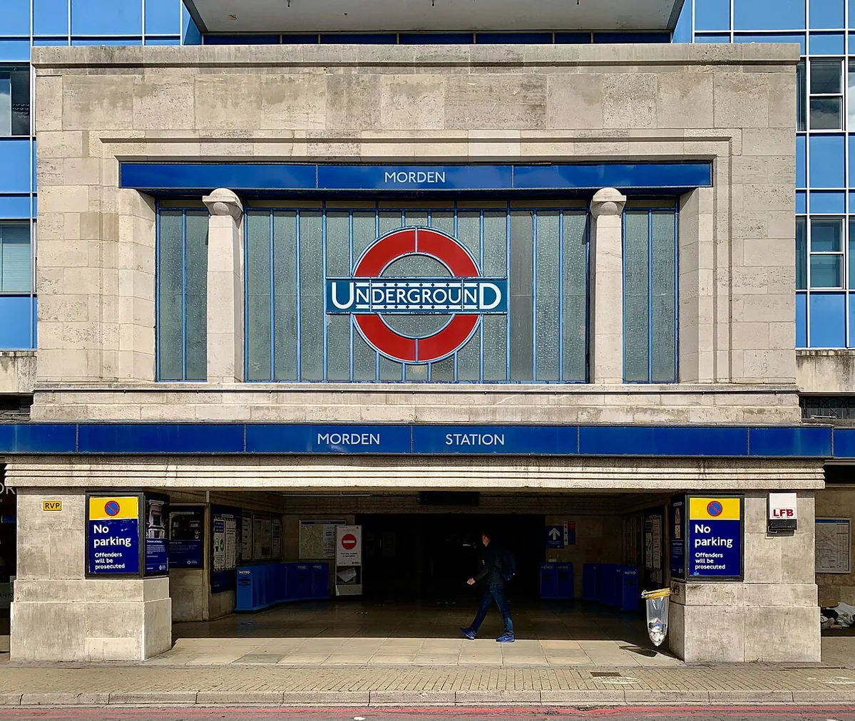 Entrance building of Morden tube station. Taken during my Northern Line Tube Walk .