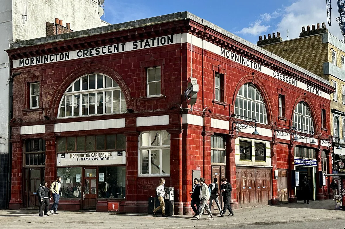 Mornington Crescent tube station in London