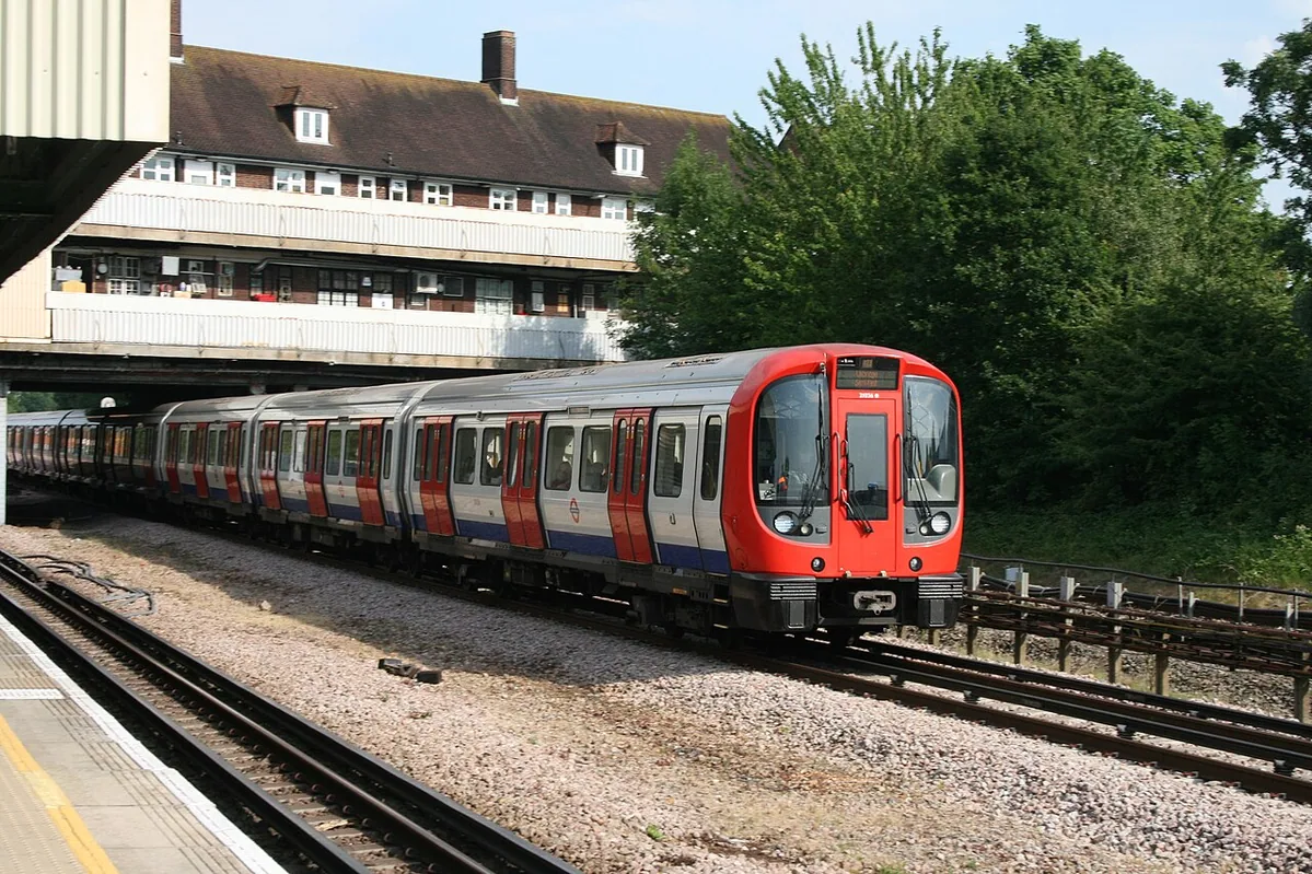 London Underground S8 Stock 21036 on Metropolitan Semi-Fast, Preston Rd