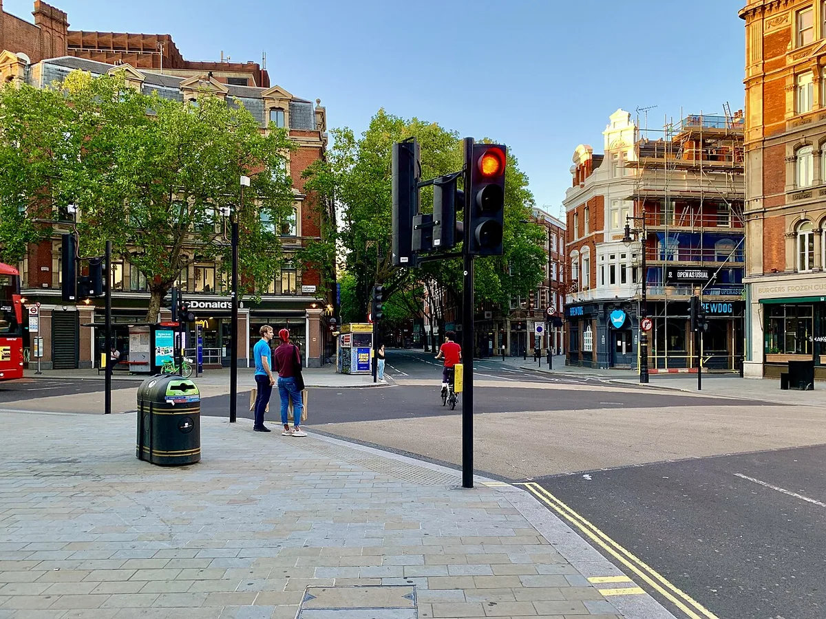 Northeast view of Cambridge Circus, London